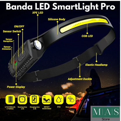 Linterna Banda LED SmartLight Pro con Sensor de Movimiento